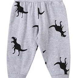 Kookie Kids Full Length Lounge Pant Dino Print - Grey-picture-7