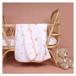 Kicks & Crawl Deer Organic Reversible Blanket - White Pink-image-11