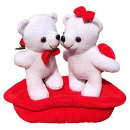 Ultra Plush Couple Teddy Soft Toy Pink - Height 20 cm-27