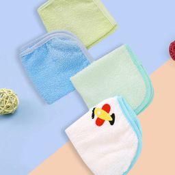 Baby Moo Flying Planes Wash Cloth Set of 4 - Multicolour-48