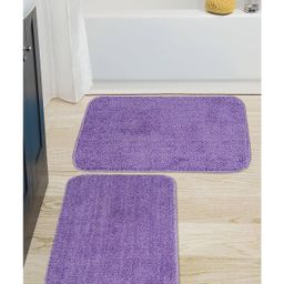 Saral Home Soft Microfiber Anti-Skid Bath Mat - Pack of 2-12