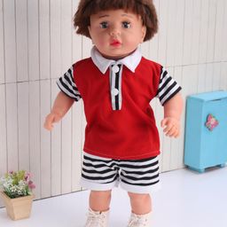 Speedage Ayush Baba Doll Red Black - Height 55.5 cm-image-26