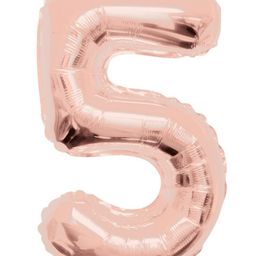 Funcart 5 Number Foil Balloon - Rose Gold-image-34