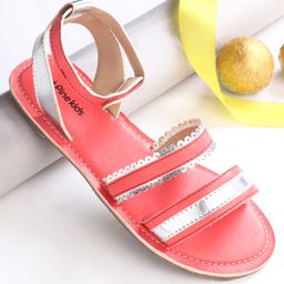 Pine Kids Party Wear Sandals - Pink-image-26
