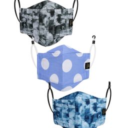 CENWELL Cotton Kids Mask Reusable Washable Breathable Face Mask With Adjustable Earloops Multicolor- Pack of 3-17