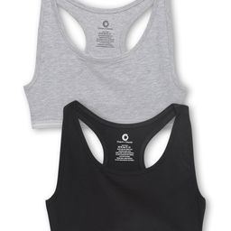 Charm n Cherish Pack Of 2Beginners Sports Bra - Grey Black-image-44