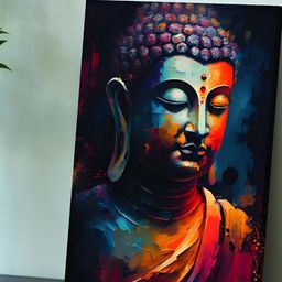 Myntra Elegant Homes Canvas Painting Peaceful Lord Buddha Wall Art-image-77