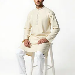 Ethnicity Embroidered Mandarin Collar Straight Kurta-picture-19