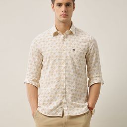 Arrow Sport Floral Printed Spread Collar Pure Cotton Shirt-picture-24