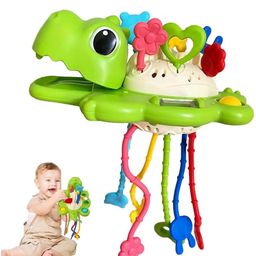 Kidology Unisex Dinosaur Pull String Teething Toy-32