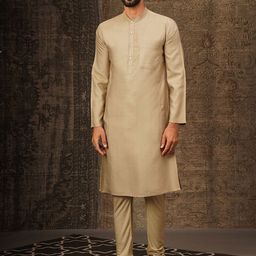 JAYPORE Band Collar Straight Kurta-image-19