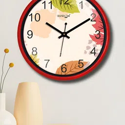 RANDOM Red & Pink Printed Traditional Wall Clock-15
