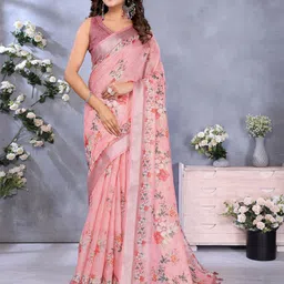 GULKEE FAB Floral Printed Saree with Blouse Piece-image-39