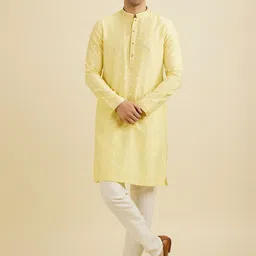 Manyavar Men Embroidered Regular Sequinned Kurta with Pyjamas image 1