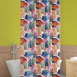 ArtzFolio Single Piece Waterproof Polyester Shower Curtain-image-82