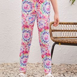 INCLUD Girls Printed Mid-Rise Ankle-Length Leggings-image-50