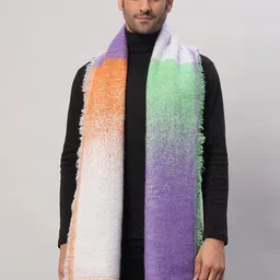 HANDICRAFT PALACE Men Striped Woven Design Reversible Acrylic Wool Mufflers-13