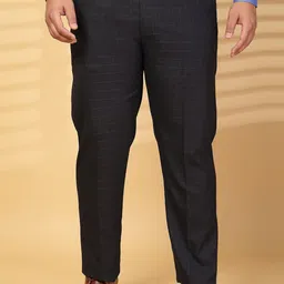 plusS Men Checked Plus Size Formal Trousers-picture-18