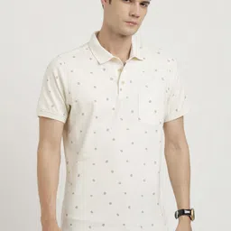 Turtle Men Conversational Printed Polo Collar Cotton Slim Fit T-Shirt-image-88