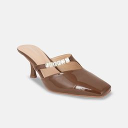 DROP BOLD Women Embellished Square Toe Slim Heeled Mules-61