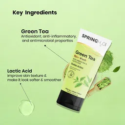 Spring H2O Set Of 2 Green Tea& Charcoal Face Wash For Glowing Skin - 100 ml Each image 4