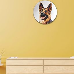 THE QUIRKY HOME White & Brown Dog Printed Ceramic Wall Plates-image-80