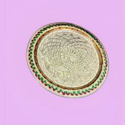 PUFFSMART Minakari Design Traditional Pooja Plate-image-36