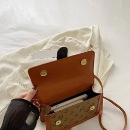 LULU & SKY PU Structured Handheld Bag with Cut Work image 5