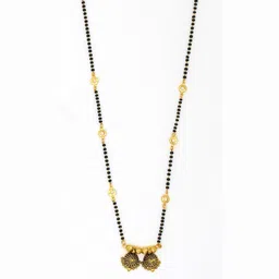 NINAMAAYRA Gold-Plated Brass Artificial Stones & Beads Mangalsutra-picture-32