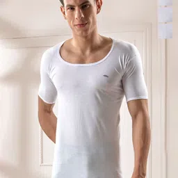 LUX VENUS 
Pack of 4 Men Round Neck Cotton Vest-image-66