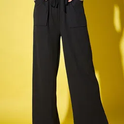 DIMPY GARMENTS Women Relaxed High-Rise Cargos Trousers-image-94