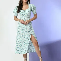 PRETTY LOVING THING Floral Print Puff Sleeve Maxi Dress-picture-23