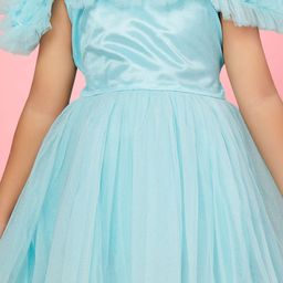 BAESD Flutter Sleeve Net Fit & Flare Dress image 2
