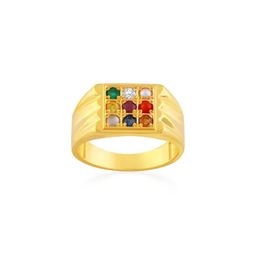 GenZcomplex Gold-Plated Brass Crystals Finger Ring-image-83