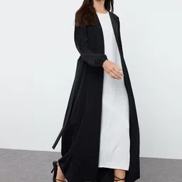 Trendyol Women Longline Tie-Up Shrug-image-91