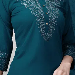 Aika Women Embroidered Regular Sequinned Kurta Sets with Dupatta image 3