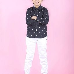Freesia Array Boys Classic Printed Casual Shirt-image-32