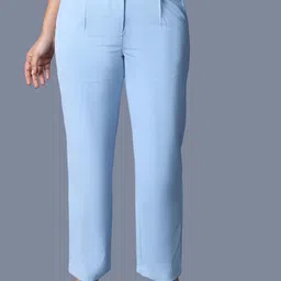 NOT SO PINK Women Relaxed Straight Fit High-Rise Trousers-image-9