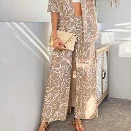 JC Mode Printed Shirt Collar Neck Shirt With Trousers Co-Ords-image-28
