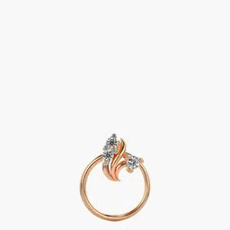 VALANOVA Women 18K Rose Gold Lab Grown Diamond Nosepin-picture-3