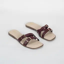 SCENTRA Women Solid Synthetic Open Toe Flats with Buckles-picture-52