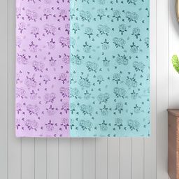 Myntra Elegant Homes Green & Purple 2 Printed Cotton 300 GSM Bath Towel-image-76