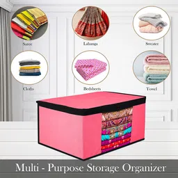 Kuber Industries Pink Set of 3 Regular Multi-Utility Organisers image 3