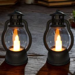 Extreme Karigari Black & Transparent 2 Pieces Lanterns Candle Holder-3