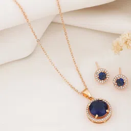 DressBerry CZ Stone Studded Jewellery Set-13