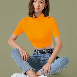 Dream Beauty Fashion Women Solid Crop Top-picture-7