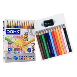 Doms Color Pencils With Sharpener Multicolor - 12 Pieces image 4