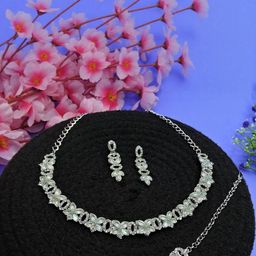 VATSALYA creation Women White Jewellery Set-image-92