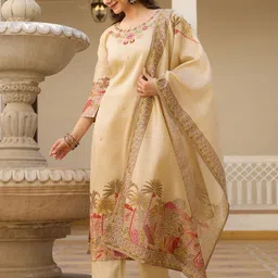 CaniBani Women Silk Blend Kurta Set-18