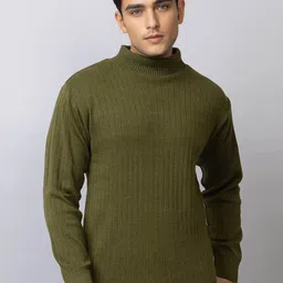 TYSORT Men Striped Woollen Pullover-image-8